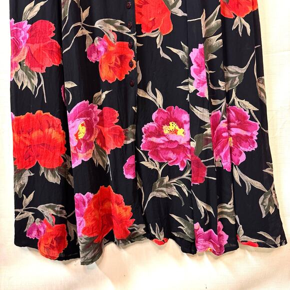 INDIRA Maxi Dress Size M Floral Flowy Grunge Cottage‎ Whimsigoth Romantasy Goth - Picture 8 of 12